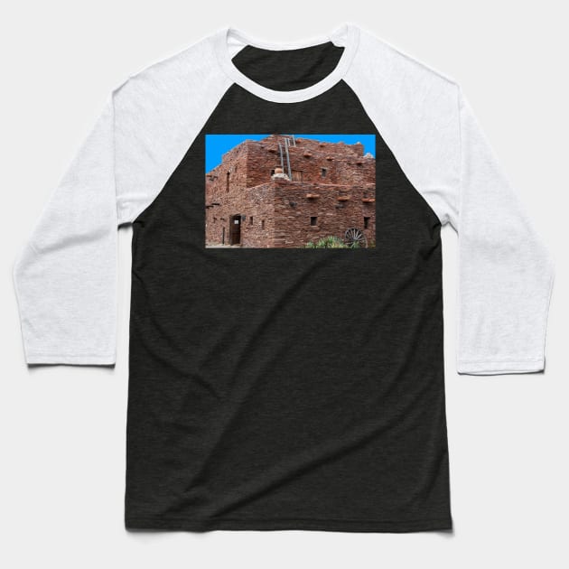 Hopi House Corner Baseball T-Shirt by KirtTisdale